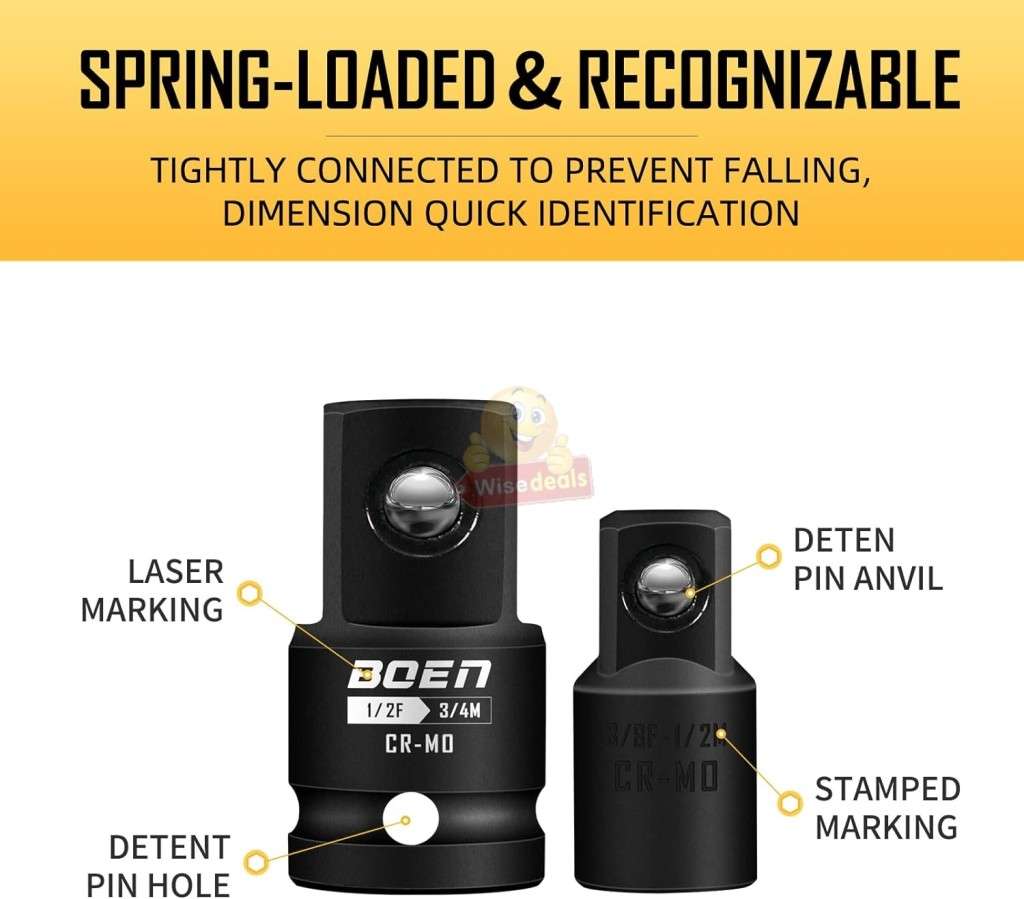 8Pc Heavy Duty Impact Socket Convertor Kit
