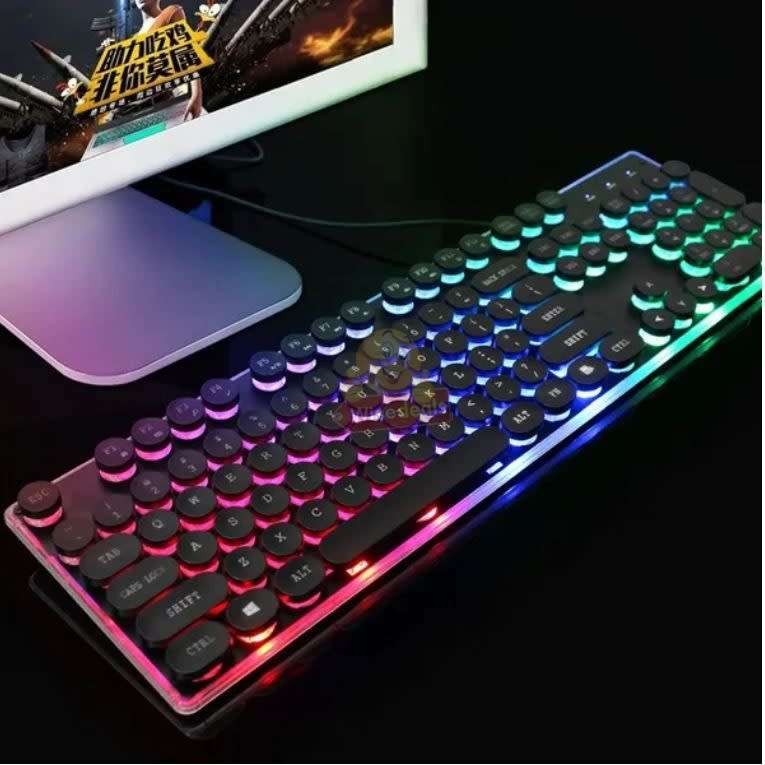 T-Wolf Retro Rainbow Gaming Keyboard with an Amazing Colour Spectrum - START R1 ONLY