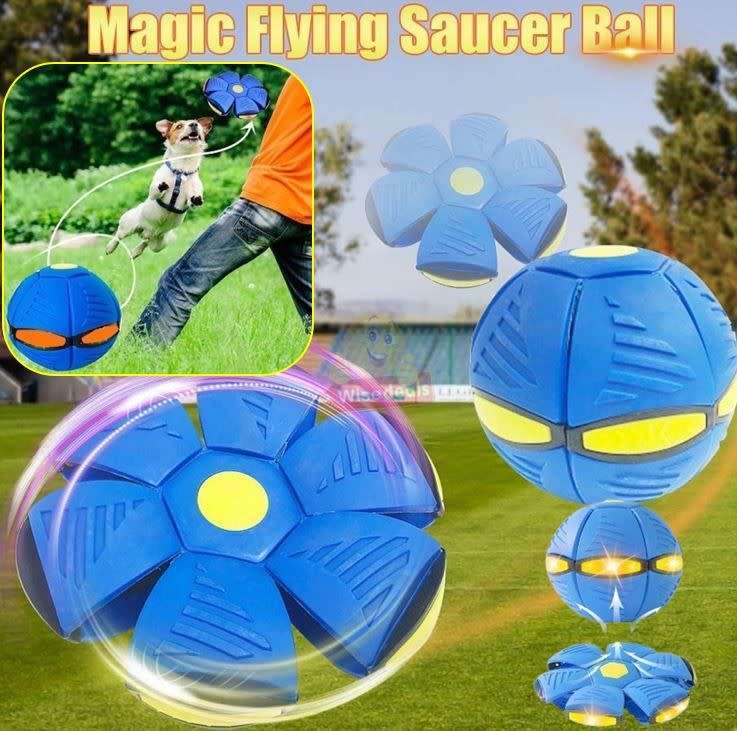 UFO Magic Flying Saucer Ball and Frisbee for Children and Pets