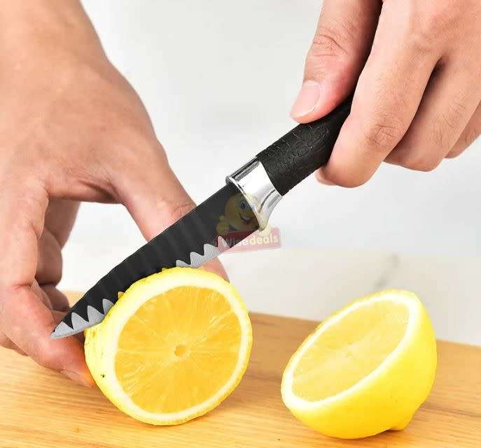 6 Piece Carbon Stainless Steel Knife Set, Perfect for slicing, Chopping, Carving...