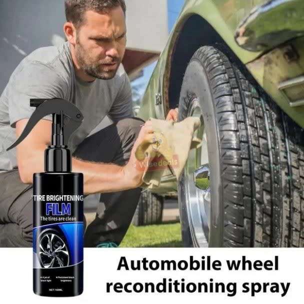 Tyre Brightening Spray for Stain Removal, Rim and Tyre Shine