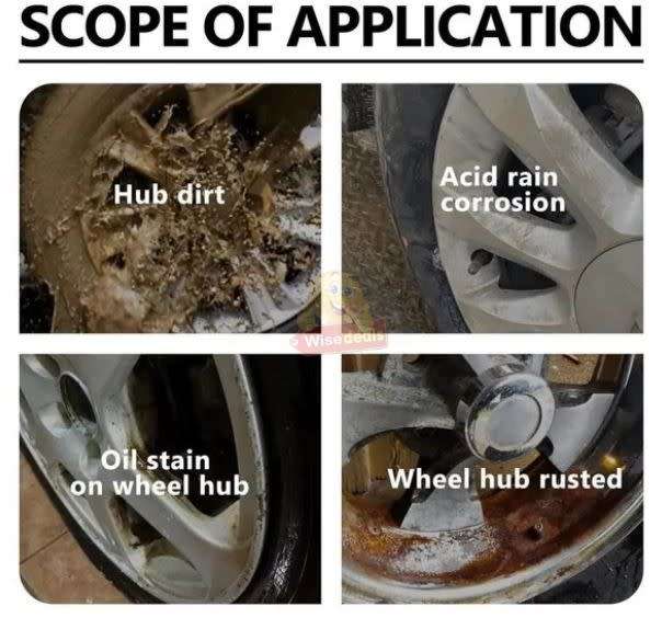 Tyre Brightening Spray for Stain Removal, Rim and Tyre Shine