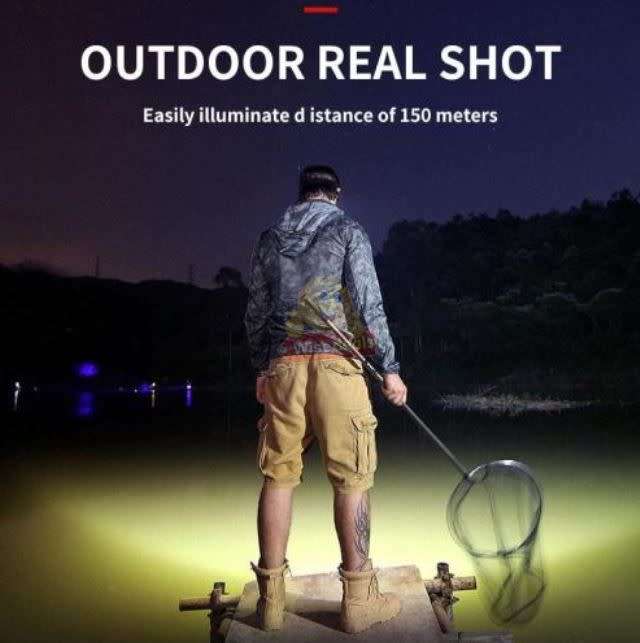 LED 5 Headlight with USB Charging, 4 Light Modes, Waterproof and High Brightness