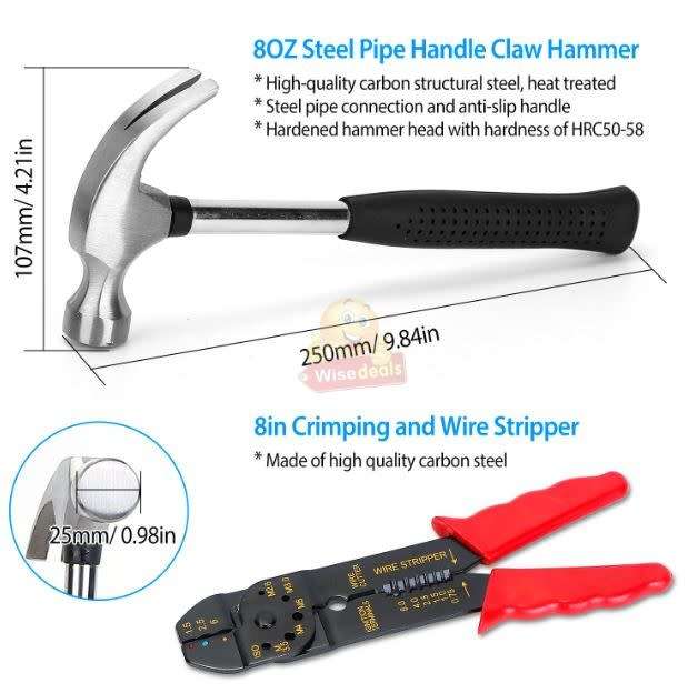 129 Piece Tool Kit for the Household or Professional use in a foldable Carry Case - START R1 ONLY