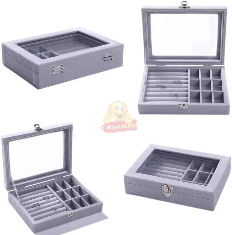 Exquisite Velvet Jewellery Box and Organizer for all you Jewellery - START R1 ONLY