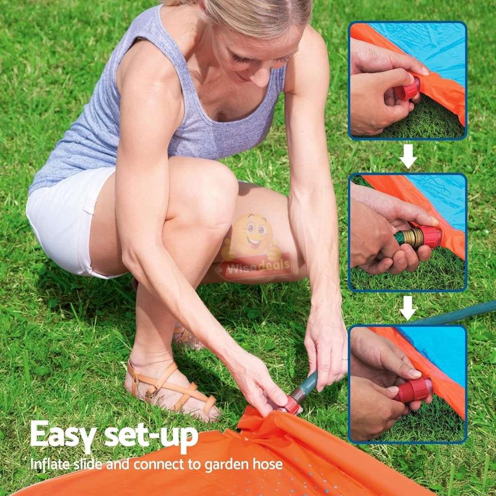 Slip a Slide Super Slide, Attaches to most Garden Hoses, 12FT X 2.25FT