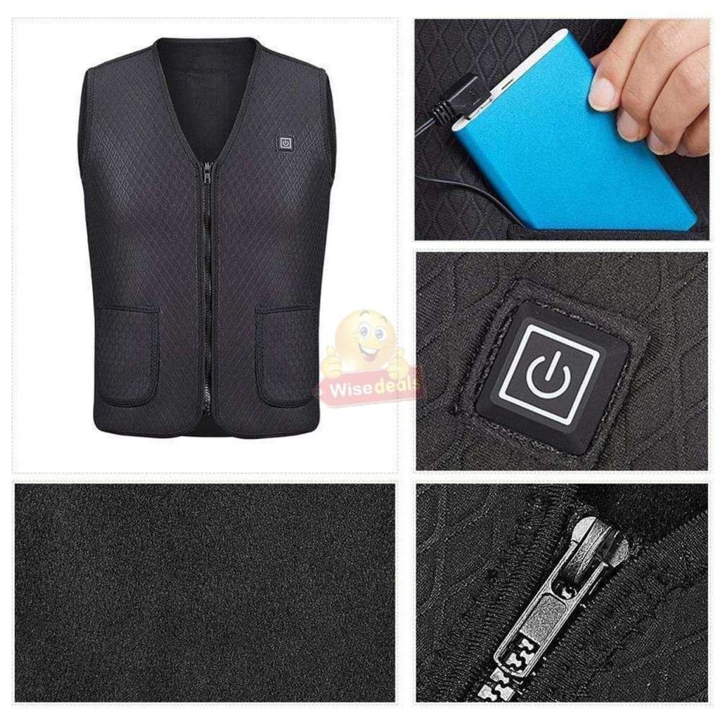 Unisex Electric USB Heated Vest, Temperature Control, High Quality, ONLY LARGE - START R1 ONLY