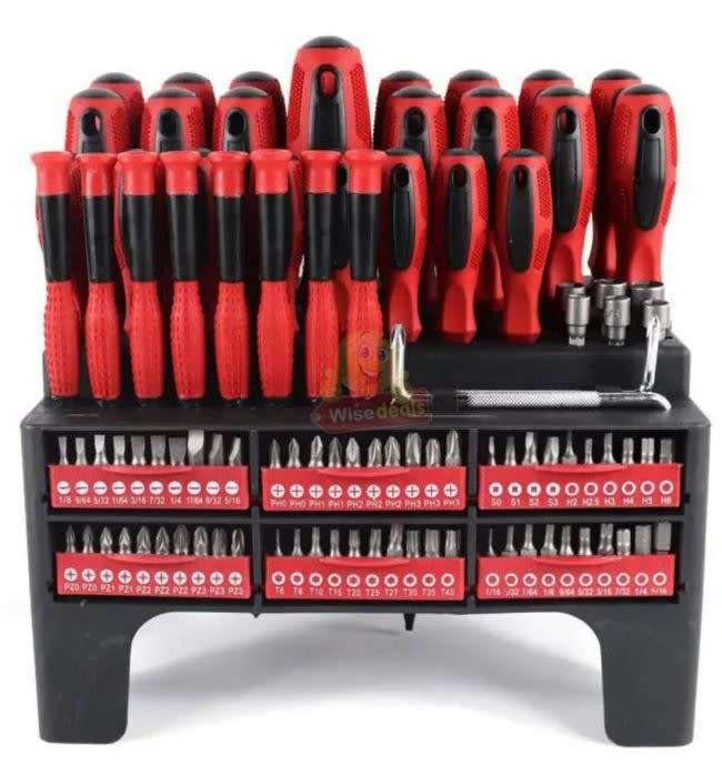 100 Piece Screwdriver and Bit Tool Kit  Everything you need in One Kit - START R1 ONLY