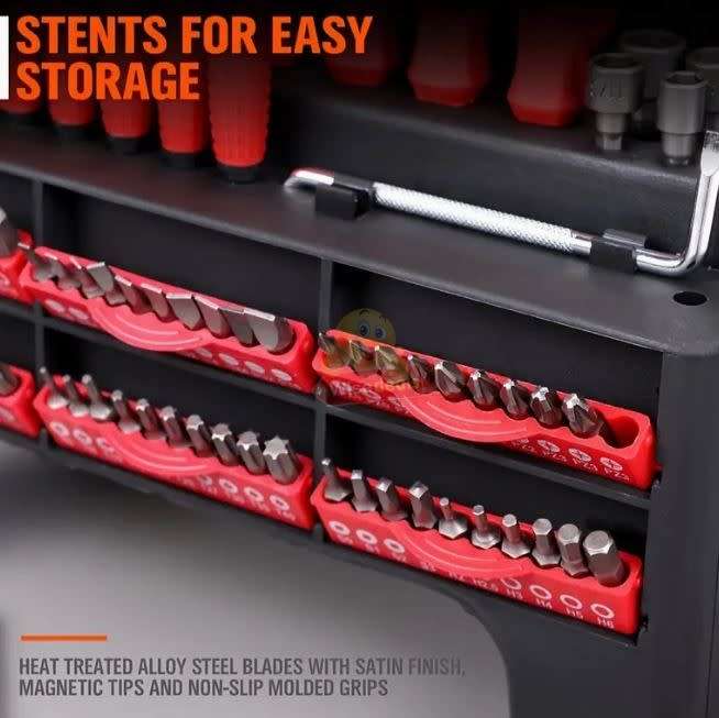 100 Piece Screwdriver and Bit Tool Kit  Everything you need in One Kit - START R1 ONLY