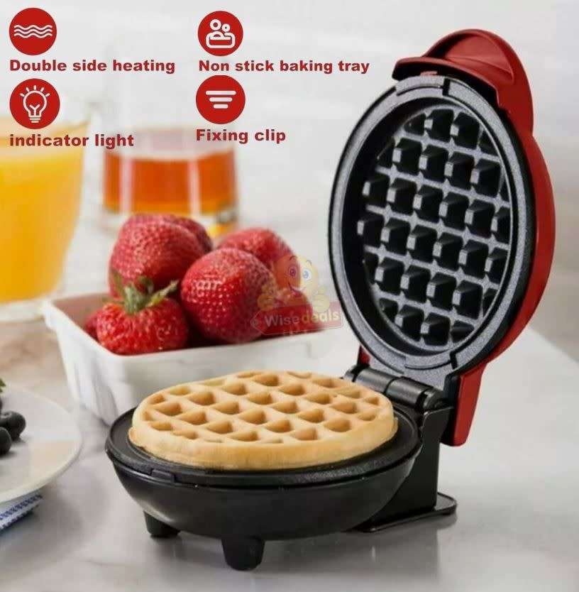 Waffle Maker for Waffles, Paninis, Cake and even Biscuit Pizzas, Non-Stick Surface