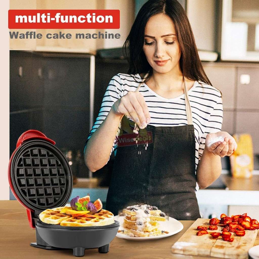 Waffle Maker for Waffles, Paninis, Cake and even Biscuit Pizzas, Non-Stick Surface