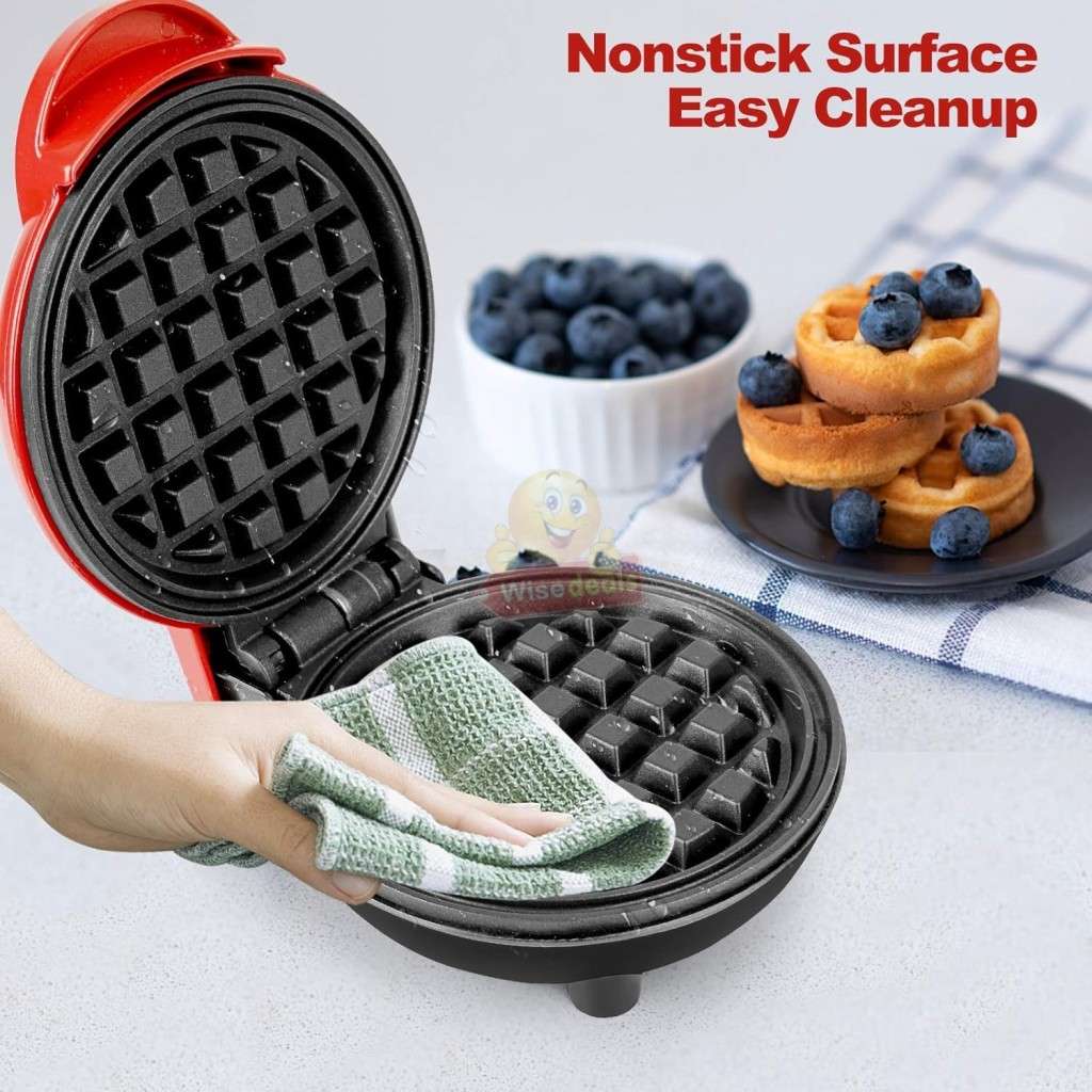 Waffle Maker for Waffles, Paninis, Cake and even Biscuit Pizzas, Non-Stick Surface