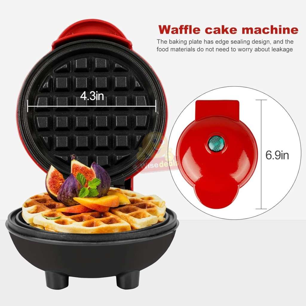 Waffle Maker for Waffles, Paninis, Cake and even Biscuit Pizzas, Non-Stick Surface