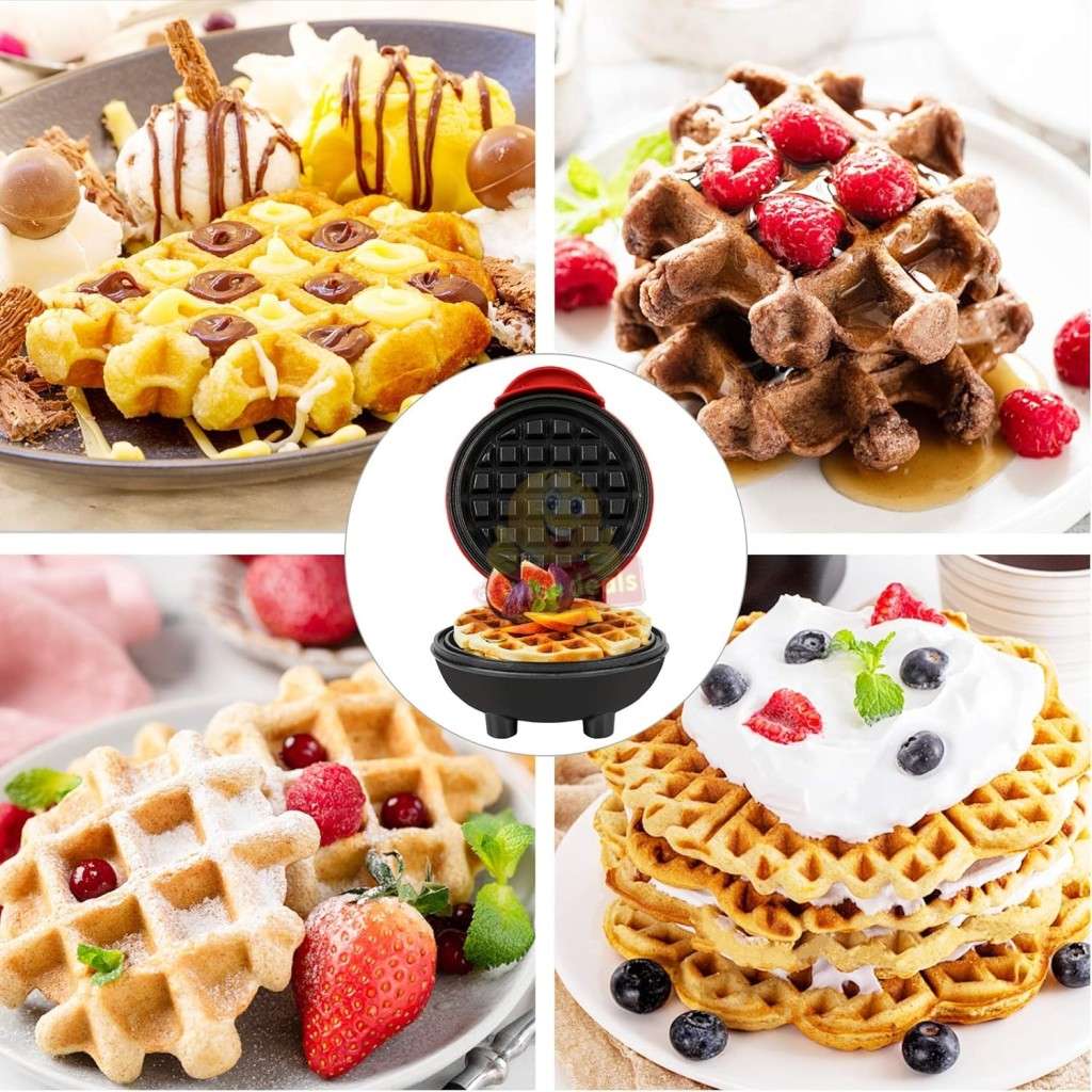 Waffle Maker for Waffles, Paninis, Cake and even Biscuit Pizzas, Non-Stick Surface