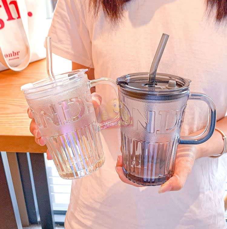 Durable and Thick Glass Cup with Glass Straw, Suitable for Cold and Hot Drinks - START R1 ONLY