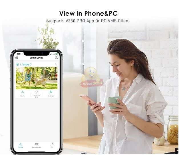 Waterproof IP WIFI Solar Camera with V380 PRO App
