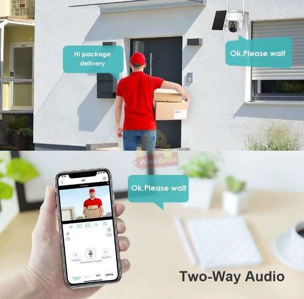 Waterproof IP WIFI Solar Camera with V380 PRO App
