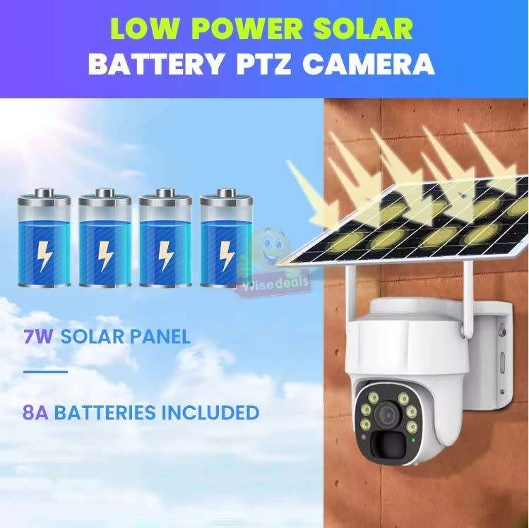 Waterproof IP WIFI Solar Camera with V380 PRO App