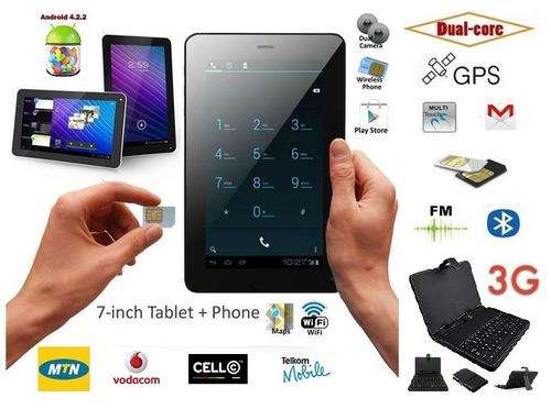 7 Inch Dual Core Android 4.2 Black Tablet Smartphone, 2 x SIM Card Slots, Dual Cameras, Wi-Fi......