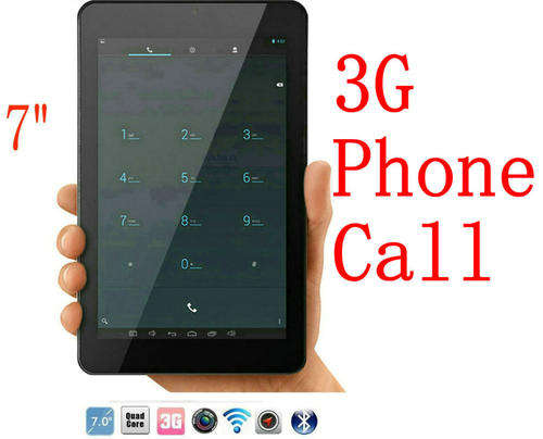 7" Android Smartphone Tablet, Wi-Fi, 3G, Dual Sim, Dual Cameras, Touch Screen, GPS, - Black