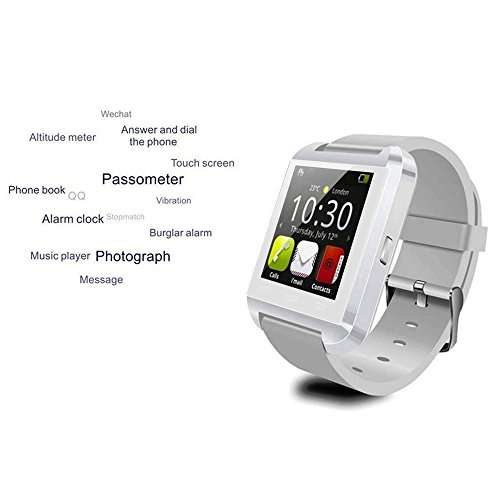 U8 Bluetooth Smartwatch for iPhone, Android, Samsung, HTC, LG & Sony with Pedometer