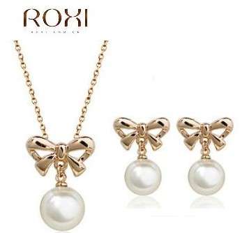 ROXI - Elegant Bow & Pearl Juwelery Set