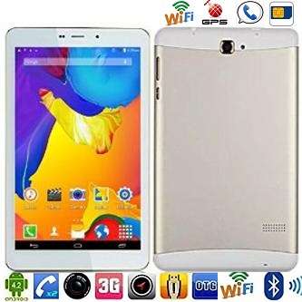 7" 3G Android Tablet Smartphone, Dual SIM Cards, Dual Cameras, GPS, Wi-Fi, Bluetooth - Gold