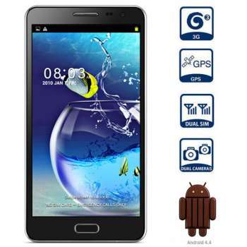 5" Android 4.4 Smartphone, Wi-Fi, 3G, Dual Sim, Dual Camera, Bluetooth, GPS Including Back Cover