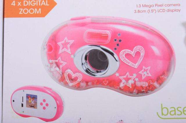 Girls Pink Candy Camera - 4 X Digital Zoom, Micro SD Card Slot, Built-in-Flash & Software CD