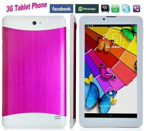 7" 3G Android Tablet Smartphone, Dual SIM Cards, Dual Cameras, GPS, Wi-Fi, Bluetooth - Pink