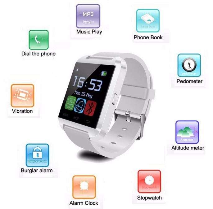 M26 RWatch Bluetooth Smartwatch for IOS, Android, Samsung with Pedometer, Sleep Monitor etc.