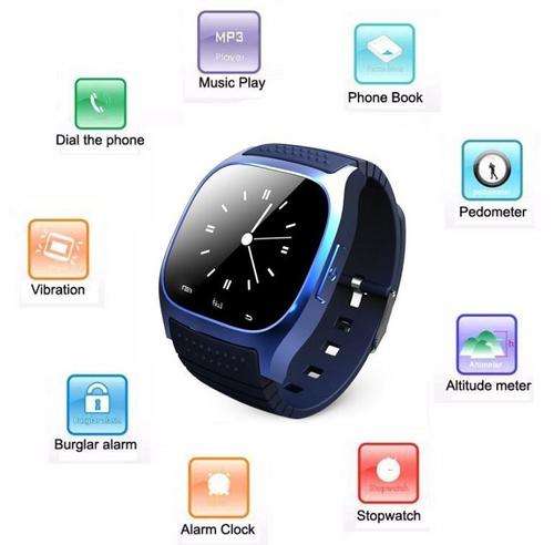 M26 RWatch Bluetooth Smartwatch for IOS, Android and Samsung with Pedometer & Sleep Monitor
