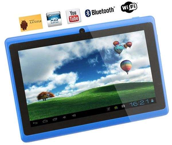 7" Super Fast Quad Core, Android 4.4., Dual Cameras, Wi-Fi, Bluetooth, 8GB