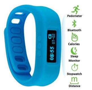 Bluetooth OLED Smartwatch & Fitness Bracelet with Pedometer for Samsung & Android Phones