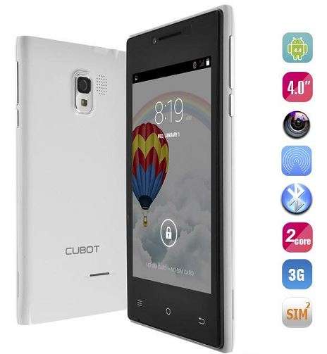 4" Android 4.4 Smartphone, 3G, Dual Sim, Wi-Fi, Bluetooth, SCREEN PROTECTOR & BACK COVER CASE