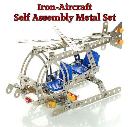 Iron-Aircraft, Build it, Play & Learn - Self Assembly Metal Set