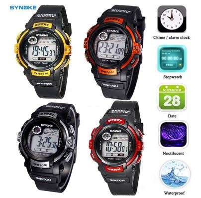 SYNOKE Chrono LED Sports Waterproof Wrist Watch, Date & Time, Alarm, Stopwatch etc - 4 COLOURS