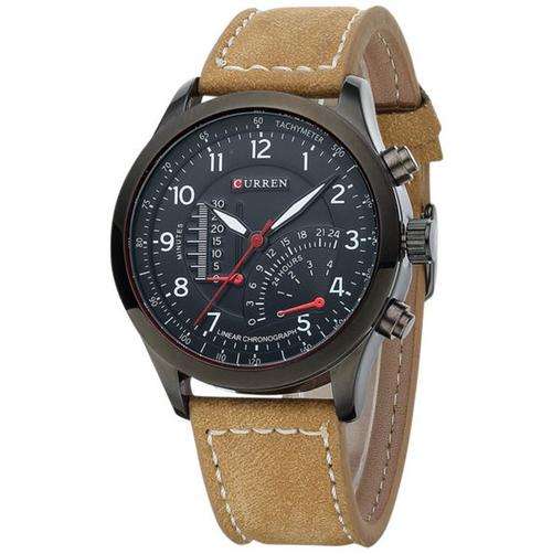 Elegant Men's Curren Quartz Leather Wrist Watch