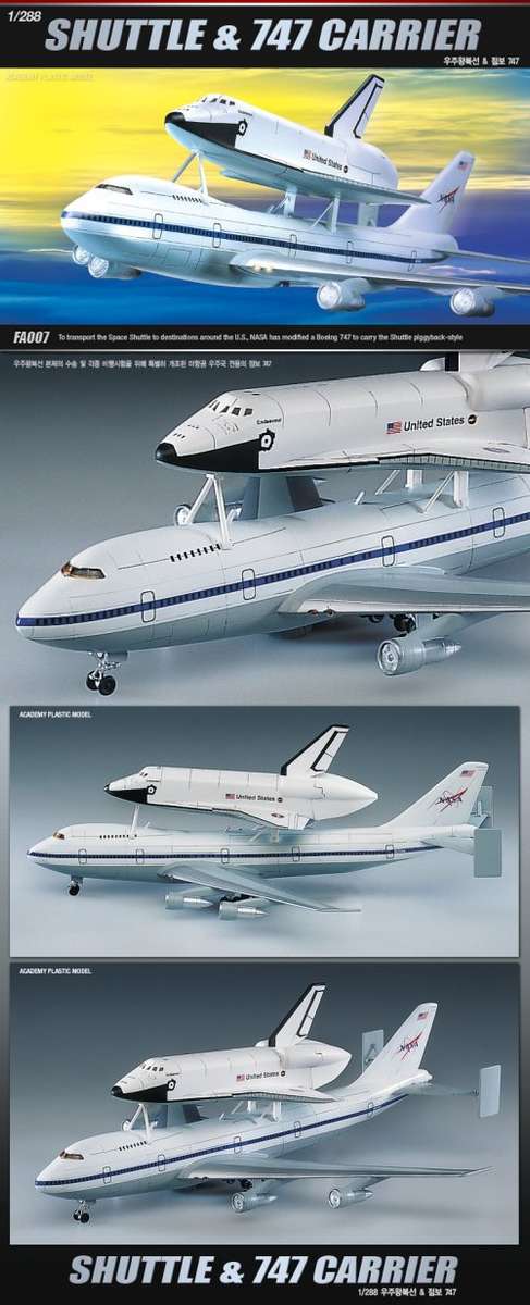 Academy 1:288 Space Shuttle and NASA Transporter