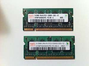 Matched Pair of 2 x 1GB DDR2-667Mhz CL5 Laptop RAM
