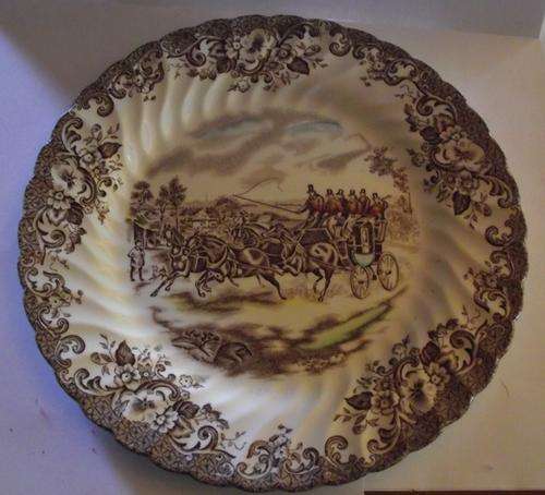 Coaching Sceenes Johnson Bros. Plate