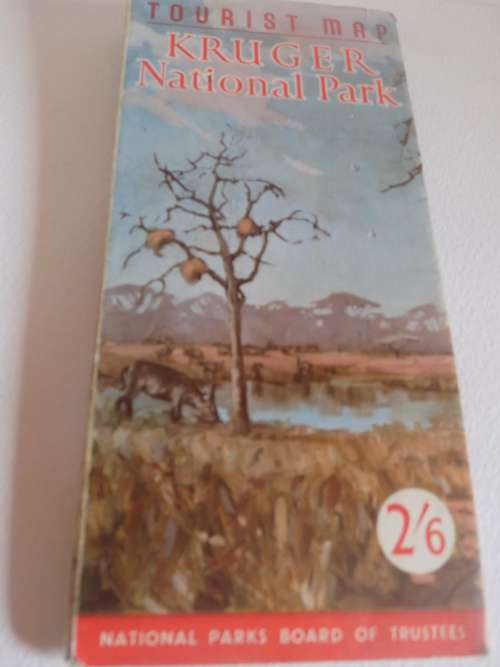Vintage Kruger National Park Tourist Map