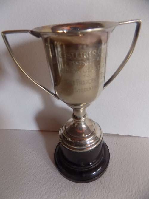 Union College 1939 Small Silver Plated (EPNS)Trophy