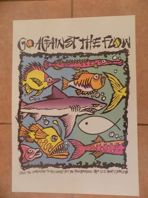 Argus "Go against the Flow" Poster - Made in USA (Collection Only)