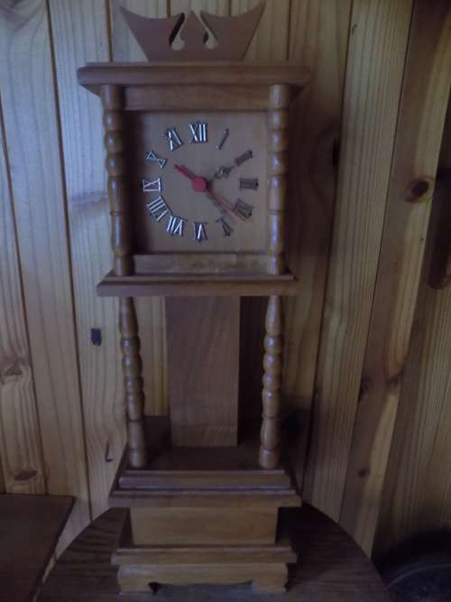 Decorative Standing Wooden Clock