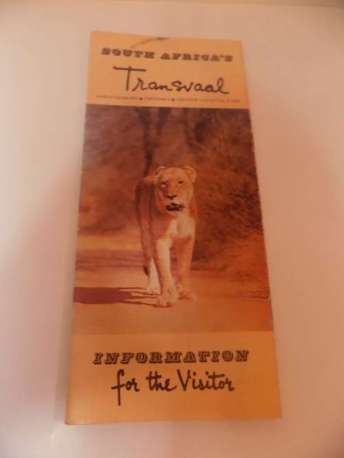 Vintage SA Transvaal Fold Up Info Brochure for Visitors