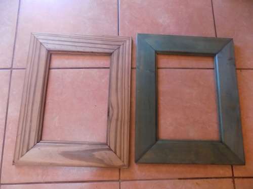 Two Broad Empty Wooden Frames