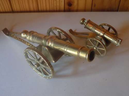 Two Solid Brass Cannons for One Bid