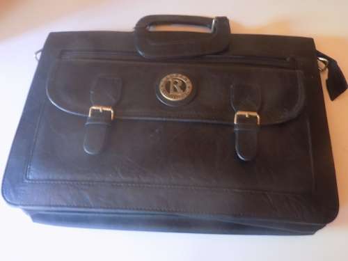 Vintage Black Leather LAURENT International Document/Work/Briefcase