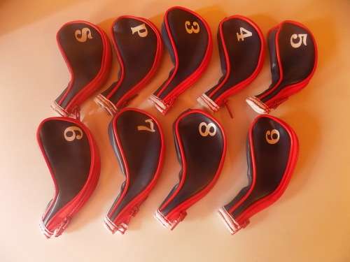 Vintage Set of Leatherette Golf Club Covers